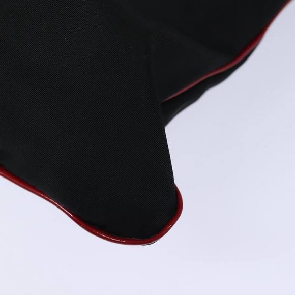 PRADA Tote Bag Nylon Velour Black Red Silver Auth 85714 - Picture 16 of 16